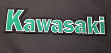Kawasaki Motorcycle Logo Embroidered Rocker Style Patch Green approx 3x11.5"