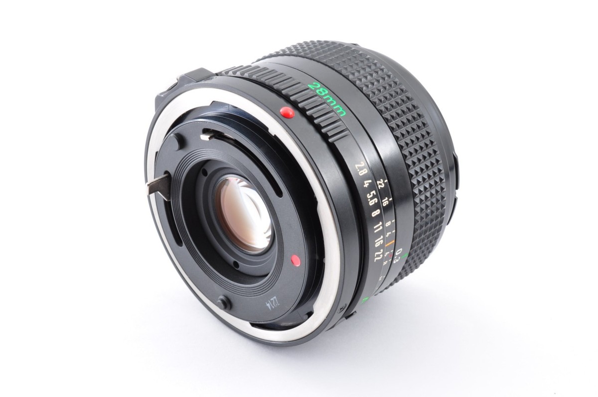 Canon New FD 28mm f/2.8 MF Wide Angle Lens W/Box Case Olympic Cap
