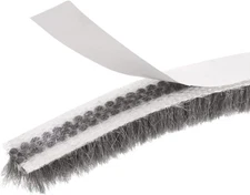 METALLIXITY Adhesive Brush Seal Weather Stripping 1/4x9/32x16.4ft, Gray 
