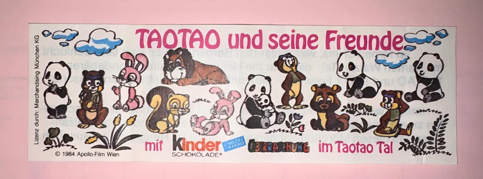 Original Beipackzettel BPZ Tao Tao und seine Freunde D 1984 - Top Zustand - - Bild 1 von 3