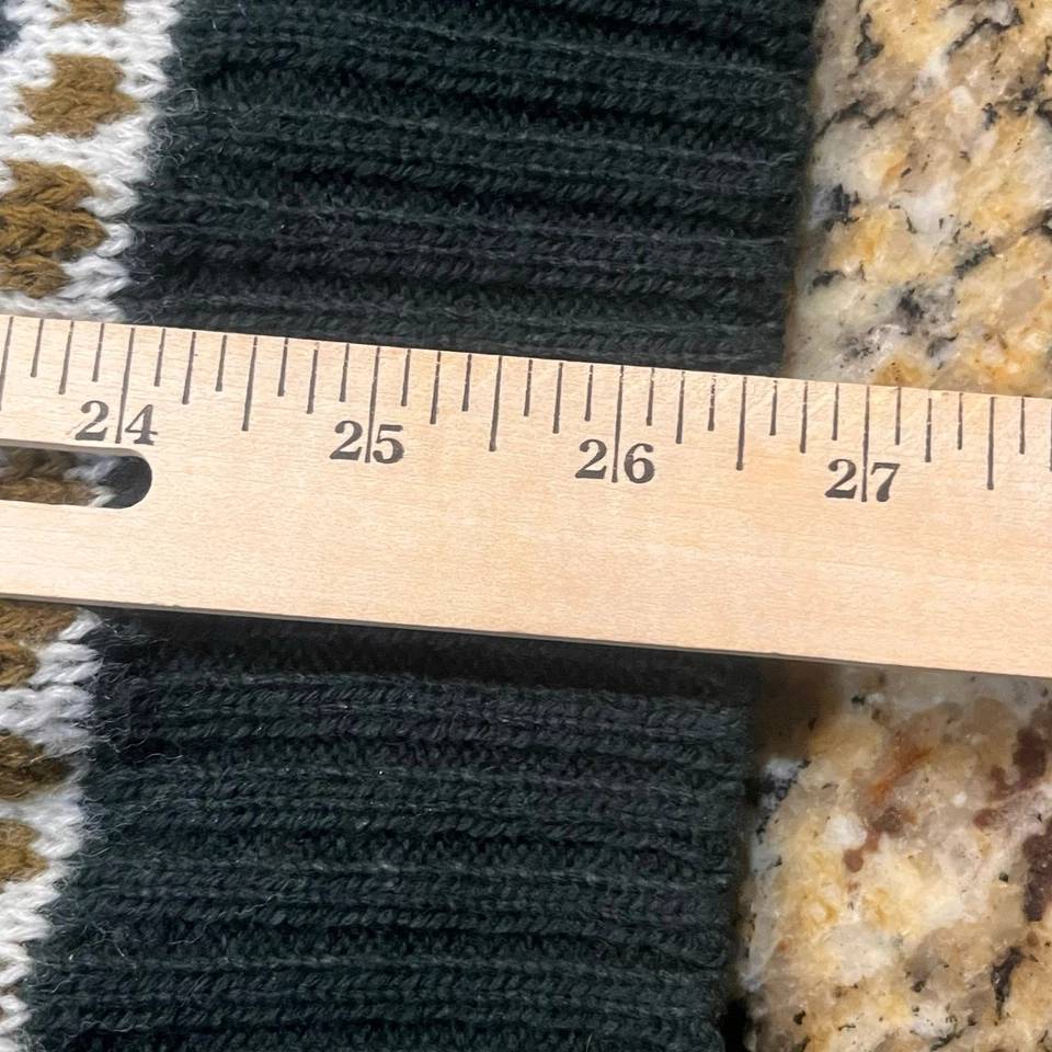 Vintage Sears Sweater Mens XXL Green Geometric Grandpa Knit Pullover 90s - Image 4 of 4