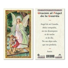 Oración al Angel de la Guarda Spanish Laminated Prayer Cards Pack of 25