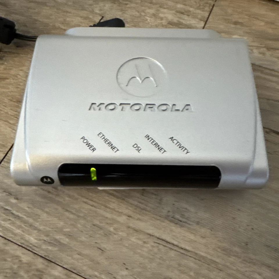 PROBADO Motorola 2210-02-1006 Internet de alta velocidad Módem DSL, Adaptador de fuente de alimentación Foto 2 de 4