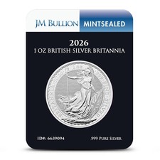 2026 1 oz British Silver Britannia Coin MintSealed, BU