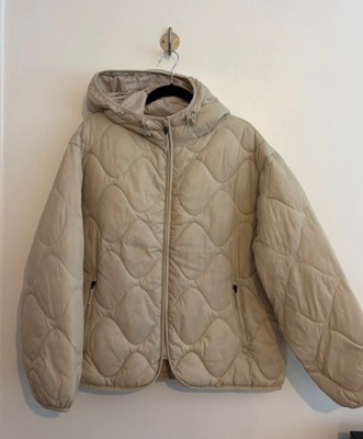 M&S beige quilted jacket size 18