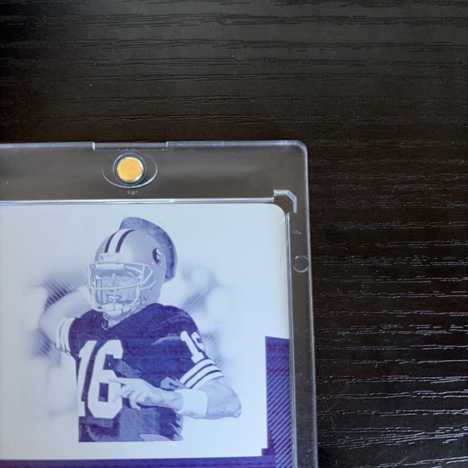 2019 Panini National Treasures Joe Montana Auto Printing Plate Blue 1/1 view 8