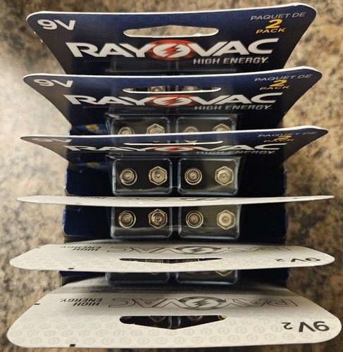 12 batteries- 9V Rayovac High Energy - 6 Packs Of 2 - Picture 3 of 4