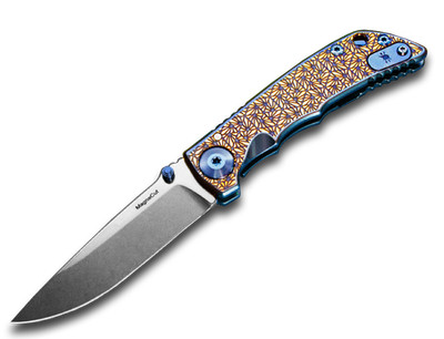 Spartan Blades Harsey 3.25 Regal Blue Titanium CPM MagnaCut Pocket Knife