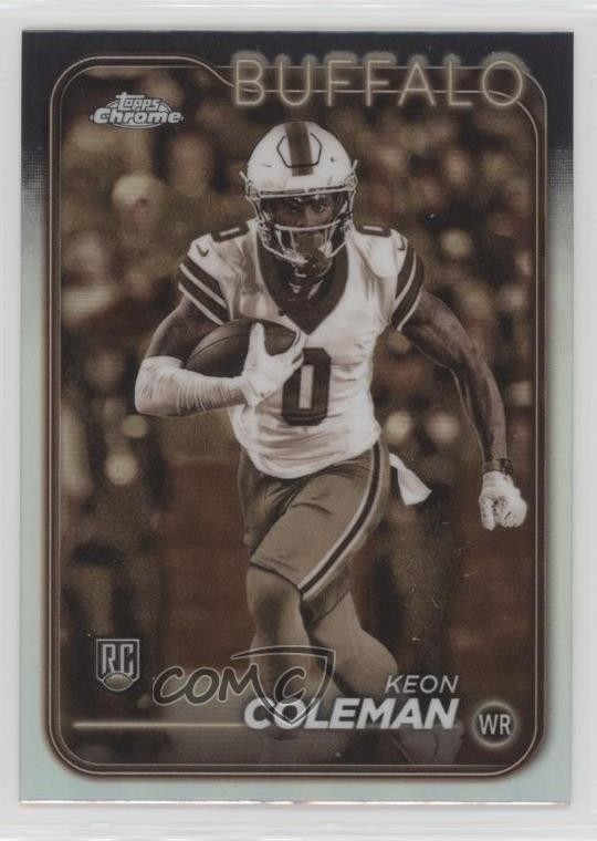 2024 Topps Chrome Rookies Sepia Refractor Keon Coleman #209 y6t