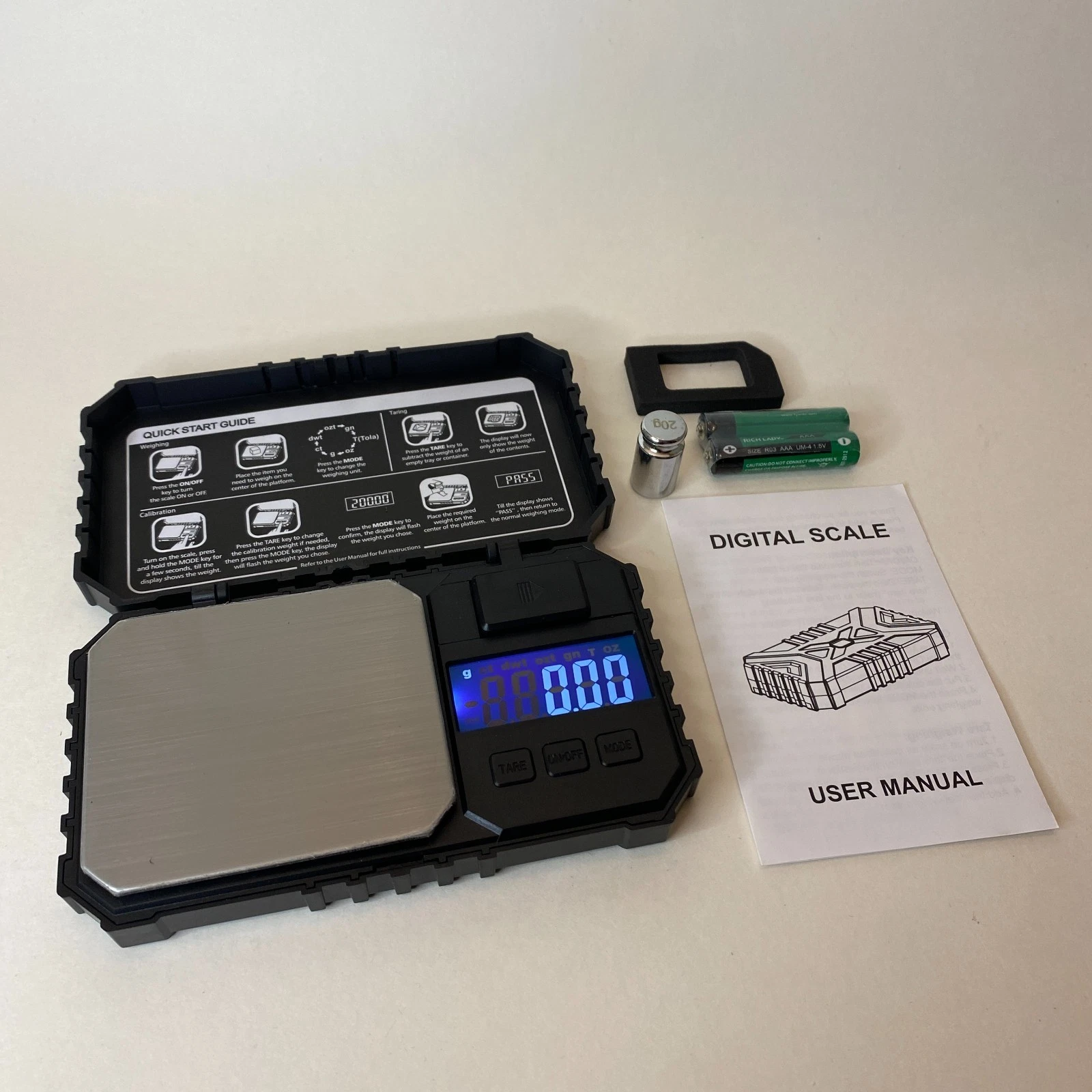 Digital Pocket Scale 500g/0.01g AAA Battery with Calibration Weight WU7
Opens in a new window or tab