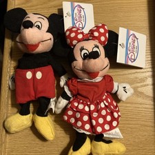 DISNEY STORE BEANIE BABY PLUSH MICKEY  MINNIE MOUSE NOS