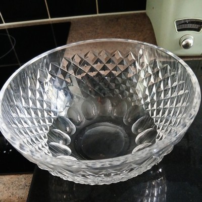 Vintage Waterford Kristall handgeschliffenes Glas Kristallschale 8 Zoll Durchmesser