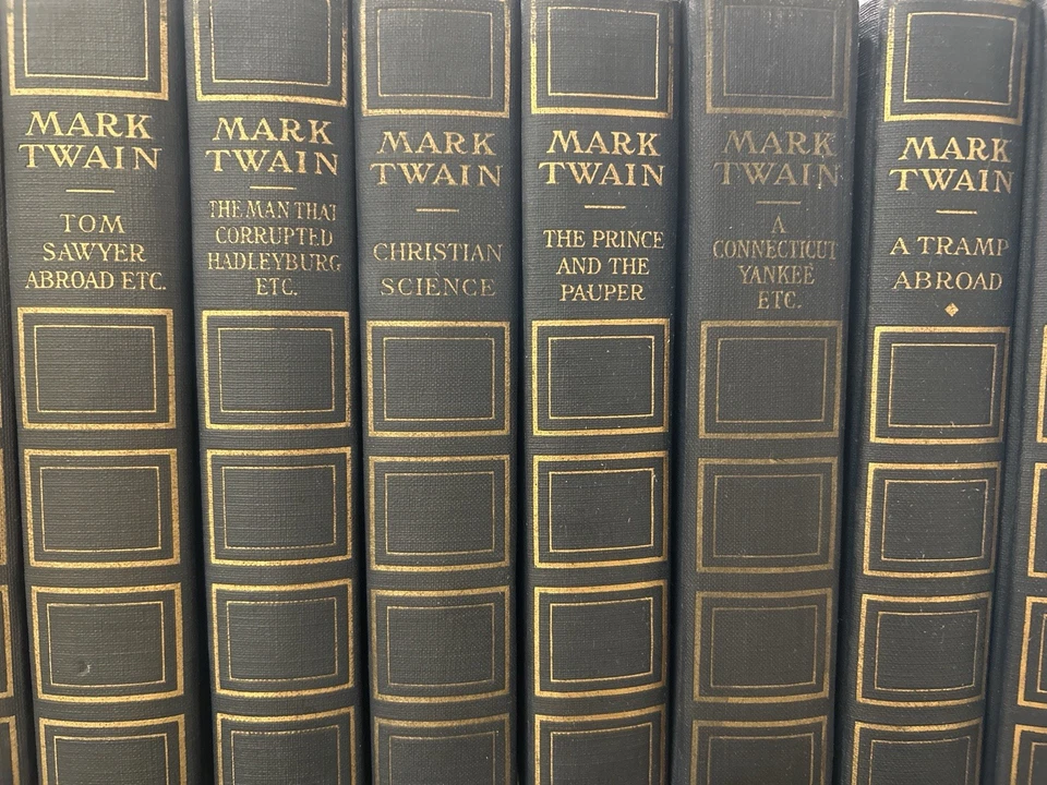 Vintage Mark Twain The Writings Hardcover 1800- 1910- Set 25 Books - Image 3 of 4