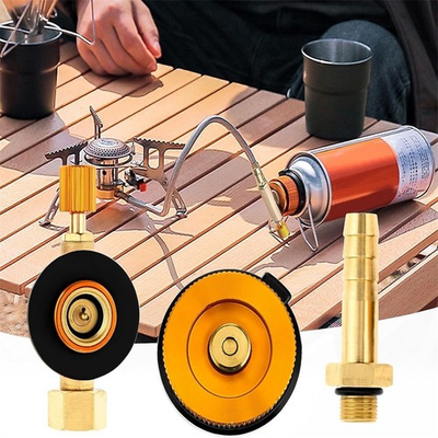#ad Camping Gas Canister Adapter Kit Hose Connector Converter For Gas Regulator $9.66