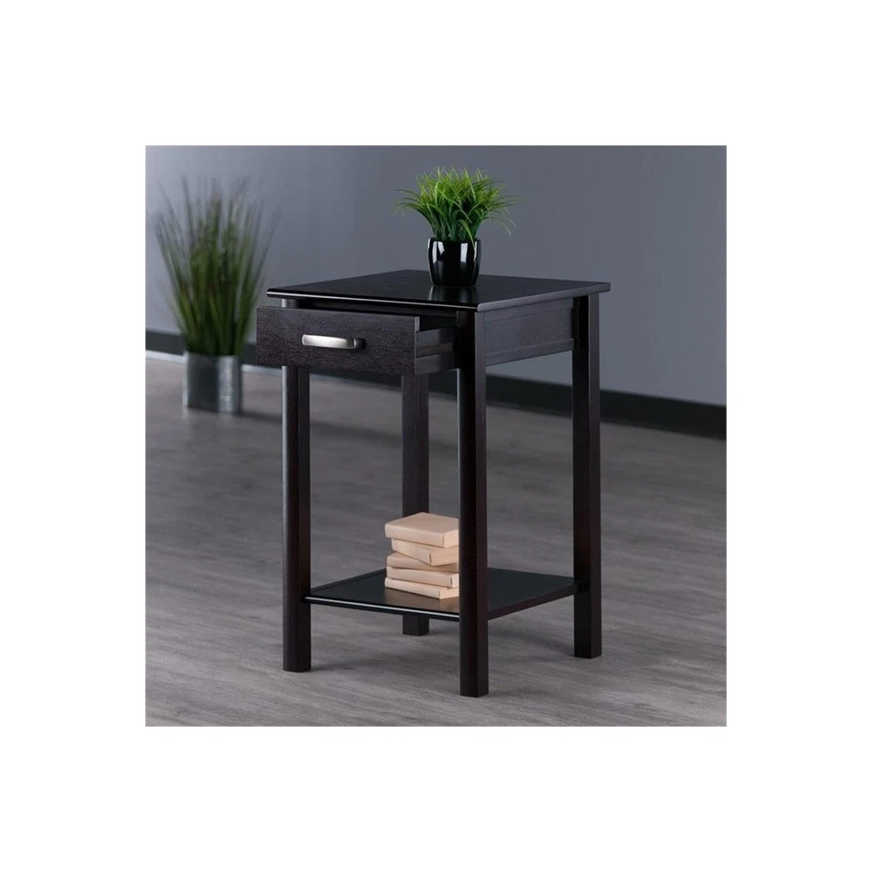 Winsome Wood Liso End Table, Espresso Brown Wood - Image 2 of 4