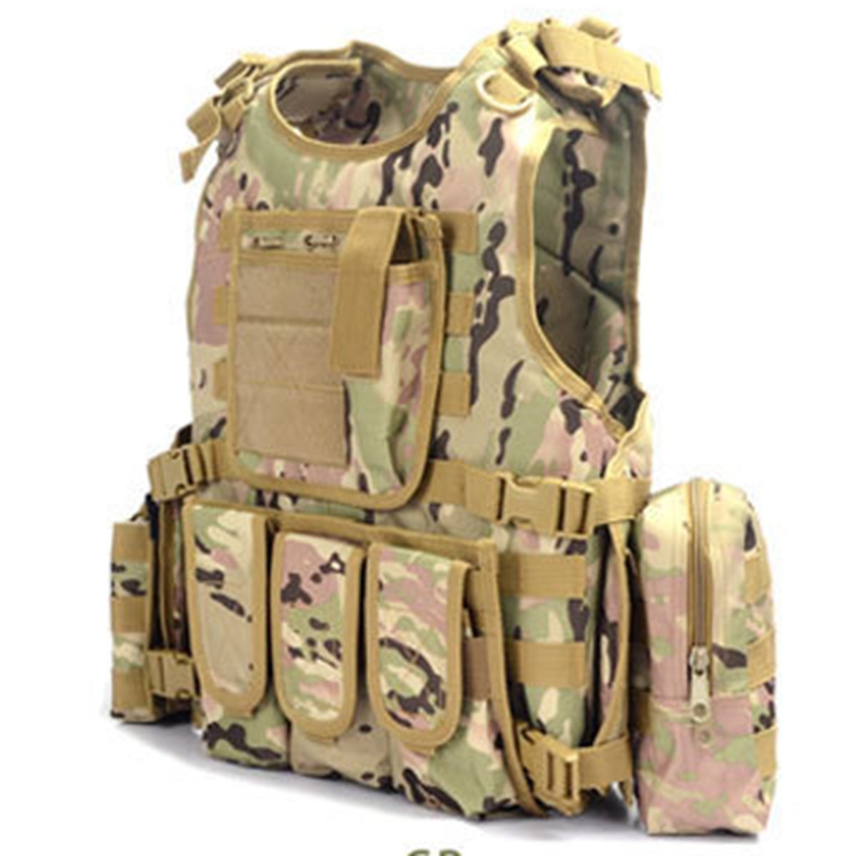 Vest MOLLE Paintball Airsoft hunting Wargame Plate Carrier Combat Vest Gr/ACU/CP-image