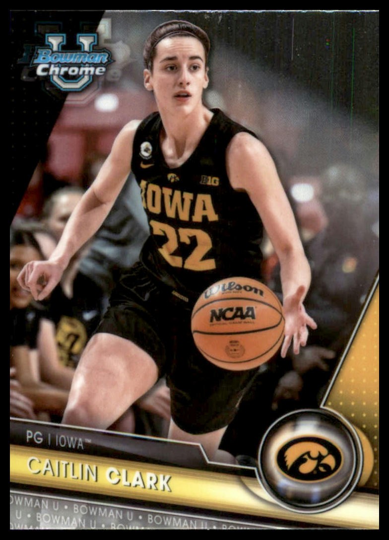 2023-24 Bowman University Chrome #34 Caitlin Clark Refractor