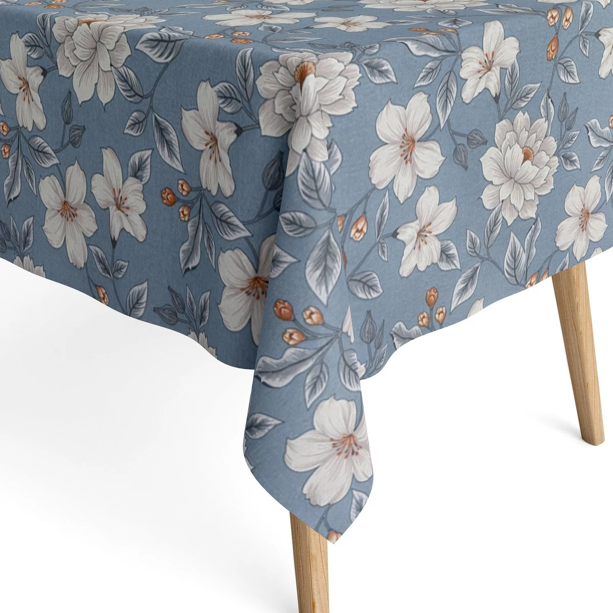 MAGILONA Tovaglia Runner 33x223 Cm Beige - In Cotone E Velluto Con Ricamo Floreale 3D E Nappe - 3