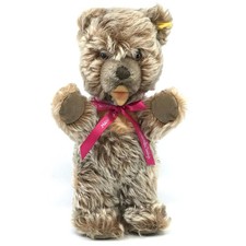 Steiff Zotty Teddy Bear 1970s 22cm 9in Tipped Mohair Plush ID Button Bendy Vtg