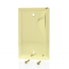 Pass and Seymour Polished Solid Brass Blank Cover Wallplate Box Mounted SB13-PB