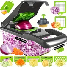 🥗 Multipurpose  15-in-1 Stainless Steel Vegetable Cutter – SAME DAY SHIP 🚚