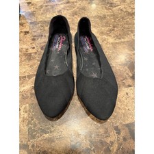 Skechers Cleo Bewitch Knit Ballet Flats Black SlipOn Shoes 48885 Womens Size 9