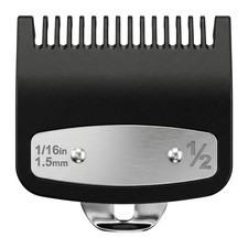 Clipper Guards Set, Compatible with wahl 1/2 clipper guards, 1.5 mm Black