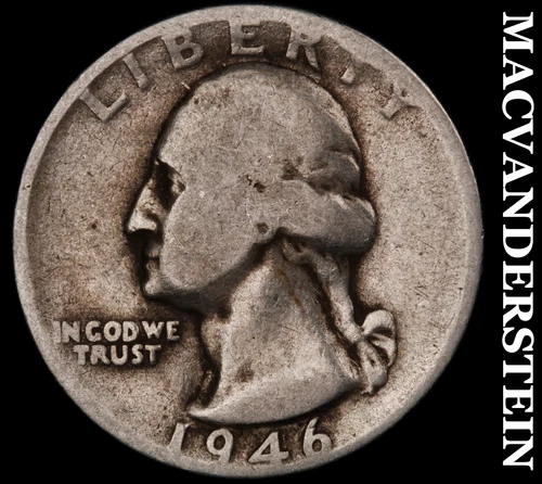 1946 Washington Quarter- Silver- Scarce Better Date No Reserve #J3126
