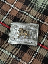 Scottish Antique Lion Badge kilt Belt Buckle Chrome Finish belt Buckle