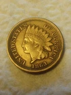 1863 Philadelphia Mint Indian Head Cent Civil War Copper And Nickel