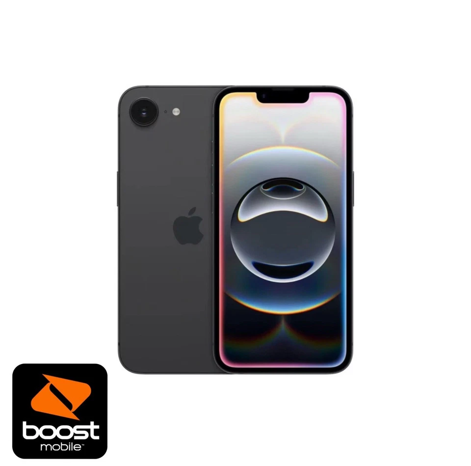 ¡CAJA ABIERTA! Apple iPhone 16e (BOOST MOBILE) - 128 GB - Negro Foto 2 de 3