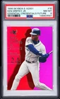 1998 SKYBOX E-X 2001 ESSENTIAL CREDENTIALS FUTURE KEN GRIFFEY JR. 36/91 PSA 8