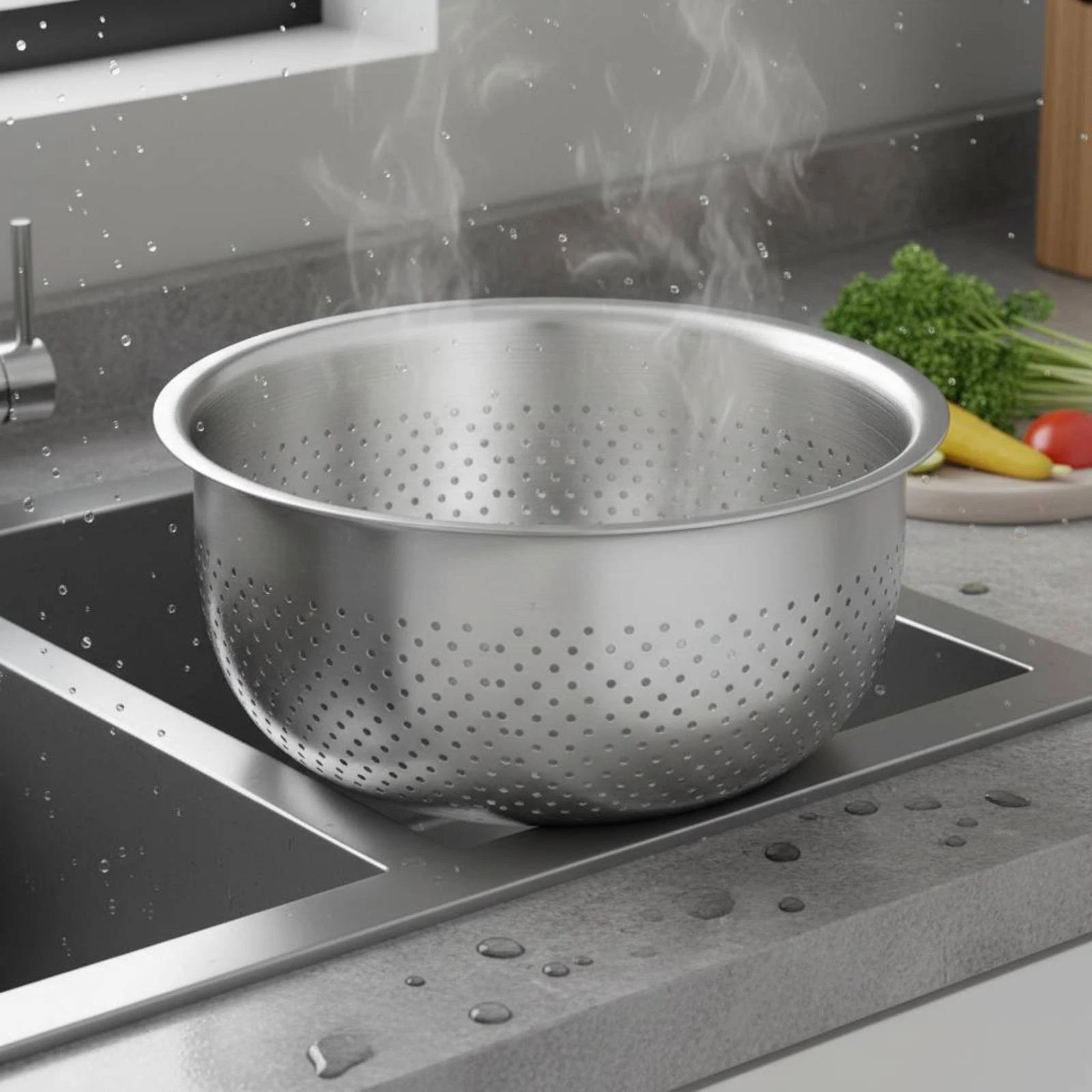 Stainless Steel Colander Bowl Set Easy to Clean Nesting Bowl with Strainer
Opens in a new window or 