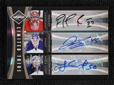 2010-11 Limited Trios Signatures 6/25 Jonathan Bernier Jonas Gustavsson Auto 0c3