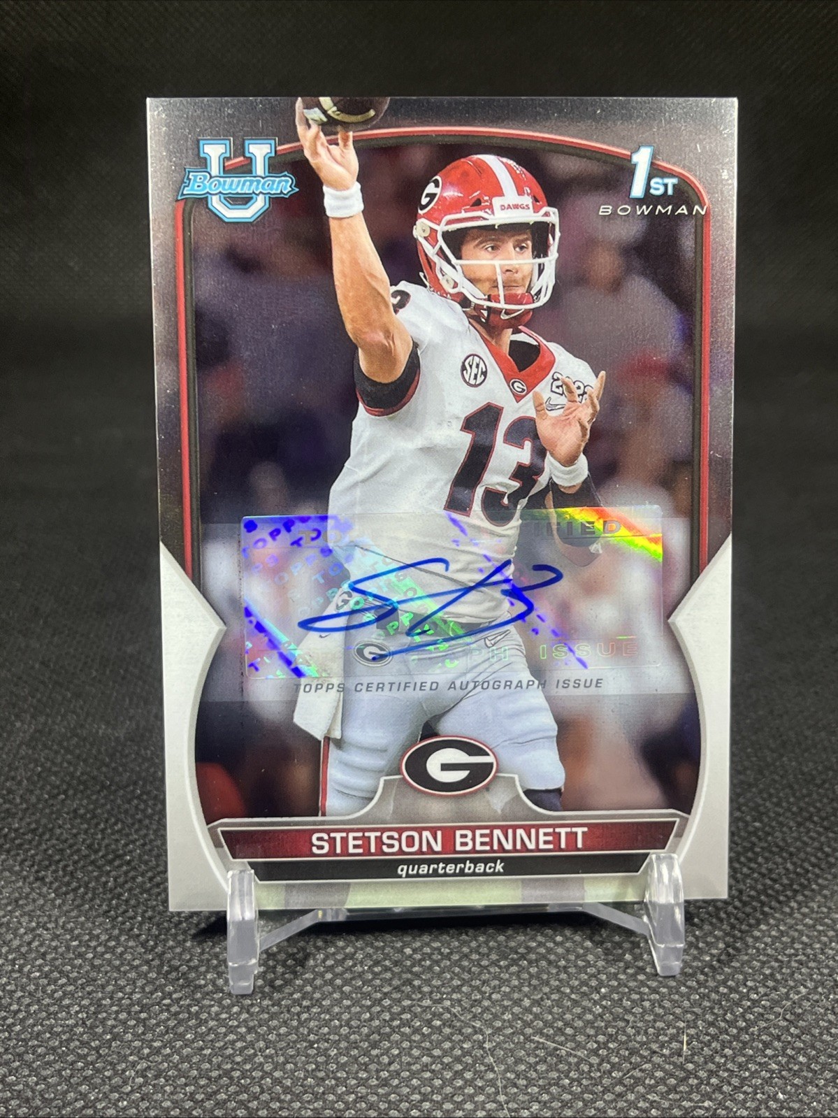 2022 STETSON BENNETT AUTO 1ST RC  BOWMAN U CHROME #39 GEORGIA