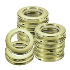 16pcs Curtain Grommets 1-5/7" 42mm ID Roman Curtain Rings Champagne