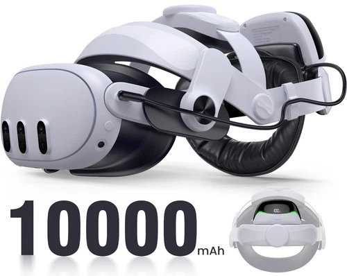 Battery Head Strap 10000mAh VR Headset Accessories For Oculus Meta Quest 3/3s/2