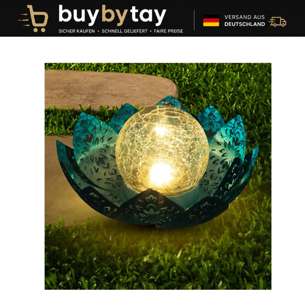 Solarlampe Garten Deko Led Bodenleuchte Wasserdicht Blau FüR AußEn Terrasse-image