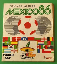 Mexico 1986 World Cup Panini Football Sticker Album Incomplete