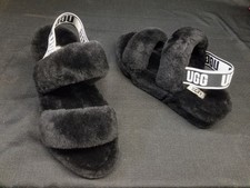 UGG Women's Oh Yeah Slippers Slides Black Size 10 NEW IN BOX