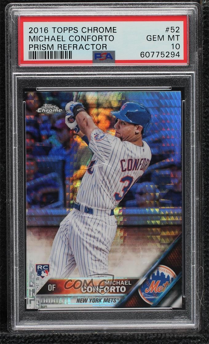 2016 Topps Chrome Prism Refractor Michael Conforto #52 PSA 10 GEM MT 11ff