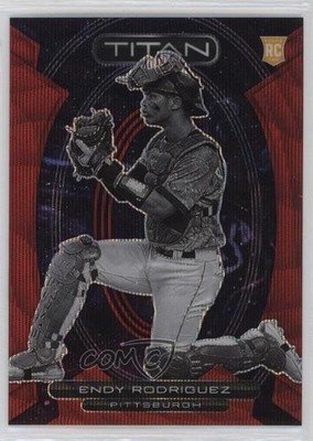 2023 Panini Chronicles Titan Red Wave Prizm 80/199 Endy Rodriguez #4 0u9w