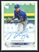 2022 Topps Chrome #CVA-NL Nicky Lopez Veteran Autographs Refractor #/499