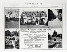 1921 Radnor PA Country Estate & Farm Main Line Landscaped Lawn 5 Photos Print AD