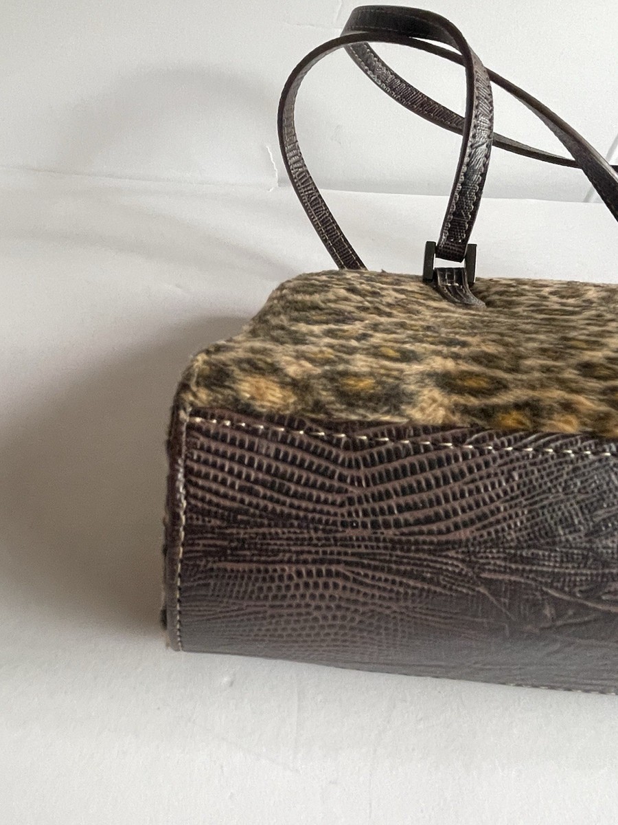 Vintage Y2K Guess Leopard Print Clutch Bag View 6