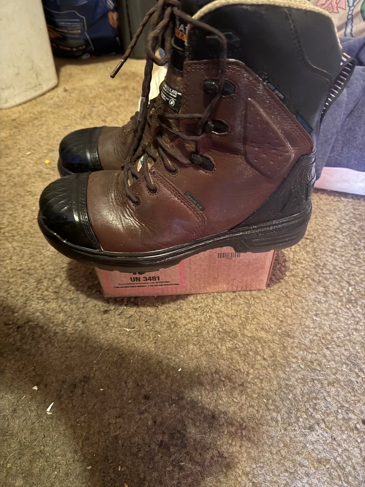 Botas de trabajo Ariat Treadfast para hombre 8" H2O 400 g punta de acero marrón oscuro 10042496 talla 9 Foto 3 de 4