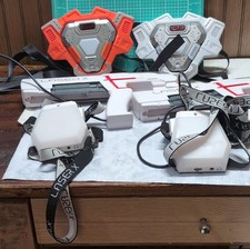 Laser X Laser Tag Set with Blasters, Chest Sensors, White and Orange