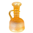 Antique Small Vase with handle Scavo Seguso Vetri d'Arte iridescent glass Murano