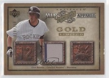 2006 Upper Deck Artifacts MLB Apparel Gold 18/150 Clint Barmes #MLB-BA hg6
