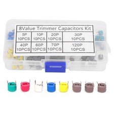 Image of 80pcs 6mm Trimmer Capacitor 5/10/20/30/40/60/70/120P Electronic Capacitor Ki NEW